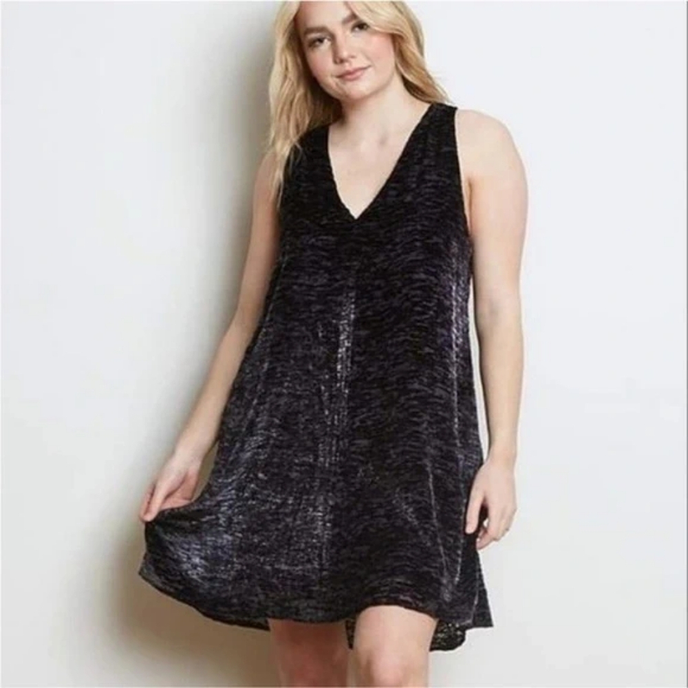 Wilfred Free Aritzia Devore, Velvet Burnout, Sleeveless Swing Dress. Women’